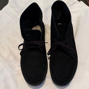 Clarks Black Suede Chukka Boots
